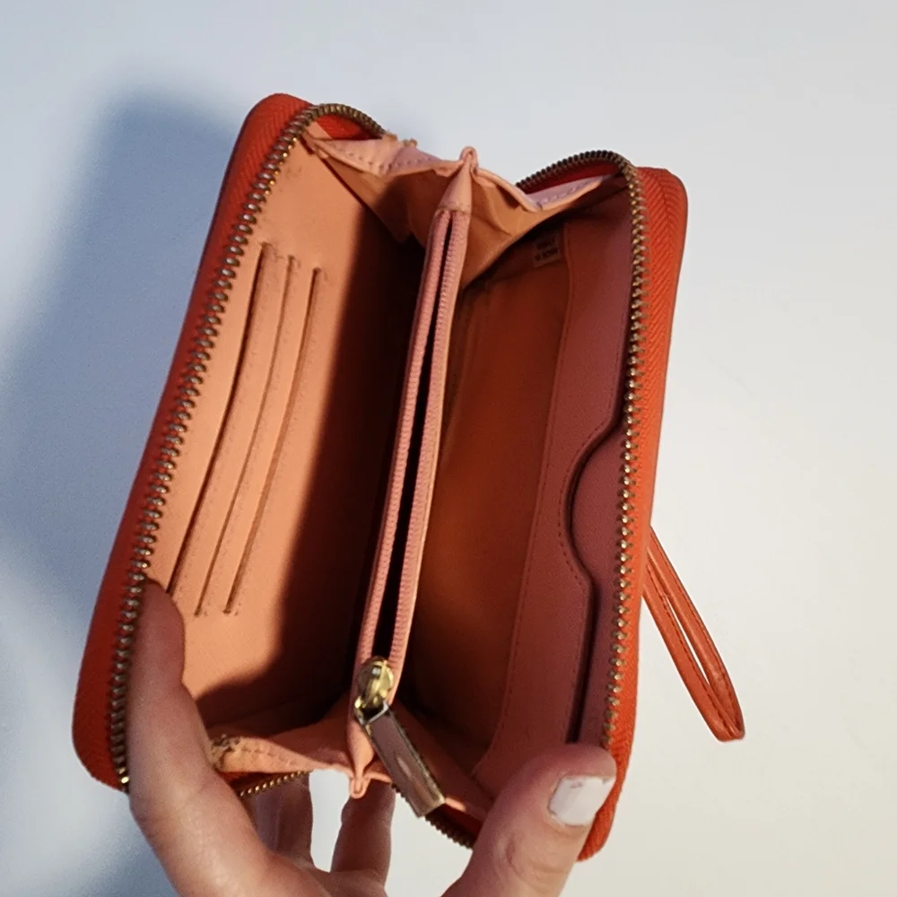 Tory Burch Orange Wristlet Wallet